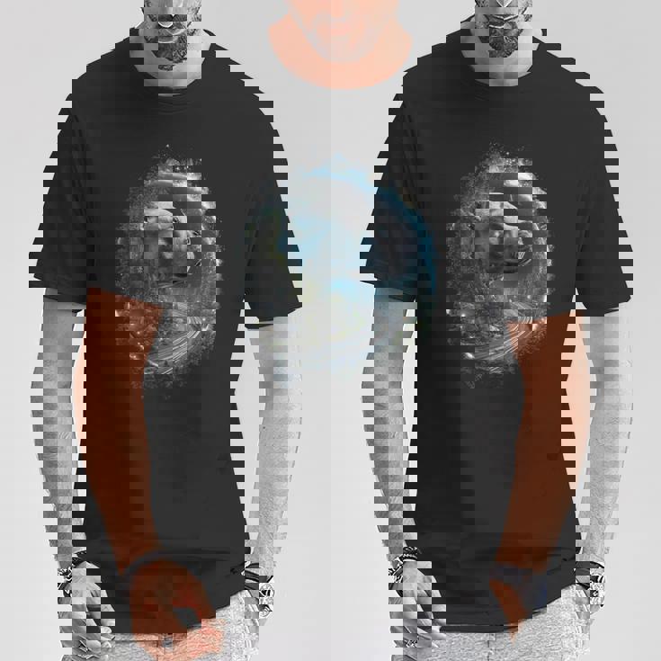 Diseño Artístico Retro De Pitbull Dog Al Atardecer Camiseta unisex Regalos divertidos