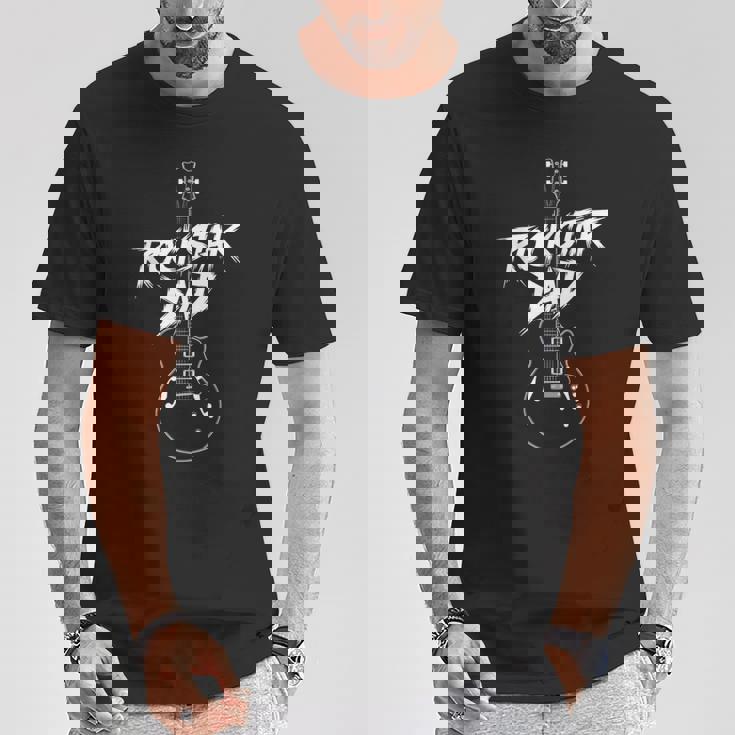 Diseño De Guitarra Rockstar Dad Camiseta unisex Regalos divertidos