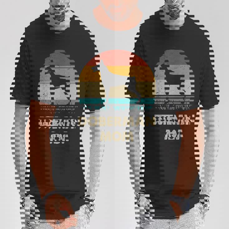 Doberman Mom Dobie Dog Lovers Retro Dobie Mom T-Shirt Personalized Gifts Doberman Mom Dobie Dog Lovers Retro Dobie Mom T-Shirt Personalized Gifts