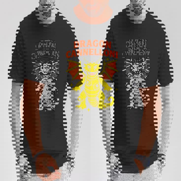 Dragon Cannelloni 面白いイタリアンブレインロットパスタスラングミーム Tシャツ 面白い贈り物