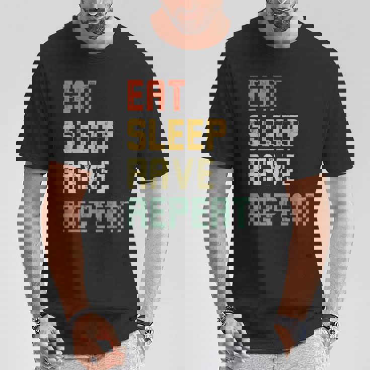 Eatleep Rave Repeat Edm テクノ Tシャツ 面白い贈り物