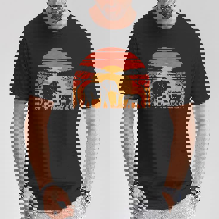 Elefante Estilo Retro Elefanteintage Hombres Es Niños Camiseta unisex Regalos divertidos