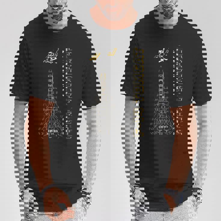 F-14 トムキャット ジョリーロジャース ジェット機プロフィールfa-103 Tシャツ 面白い贈り物