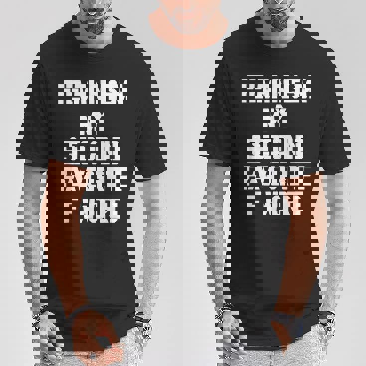 Feminism Myecond Favorite F Word ファニーフェミニスト Tシャツ 面白い贈り物