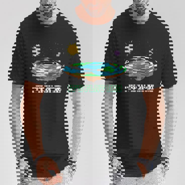 Flat Earth It's Flat Bro Conspiracy フラットアース Tシャツ 面白い贈り物