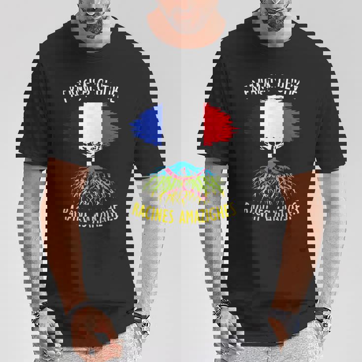 Français Cultivé Racines Algériennes Cadeau Kabyle Flag T-Shirt Cadeaux drôles