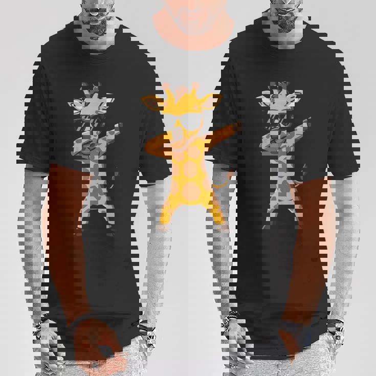 Giraffe Boys Animal Print Giraffe Print Tシャツ 面白い贈り物