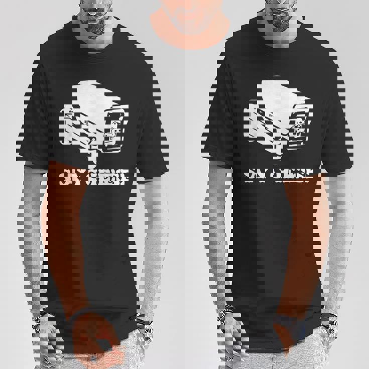 ay Cheese 監視防犯カメラ Tシャツ 面白い贈り物
