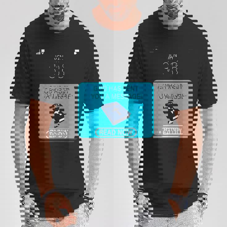 God Hased You A Message – 今すぐ読む Tシャツ 面白い贈り物 God Hased You A Message – 今すぐ読む Tシャツ 面白い贈り物