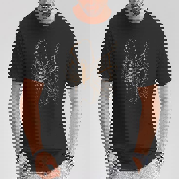 Guitareèche Guitare Acoustique Musique Guitariste T-Shirt Cadeaux drôles