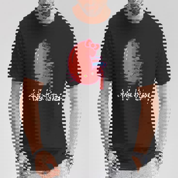 Hello Kidney おもしろ お医者さんへの感謝を示す Tシャツ 面白い贈り物