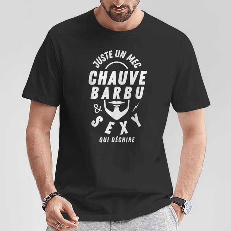 Homme Chauve Barbu Etexy Humour Homme Calvitie T-Shirt Cadeaux drôles