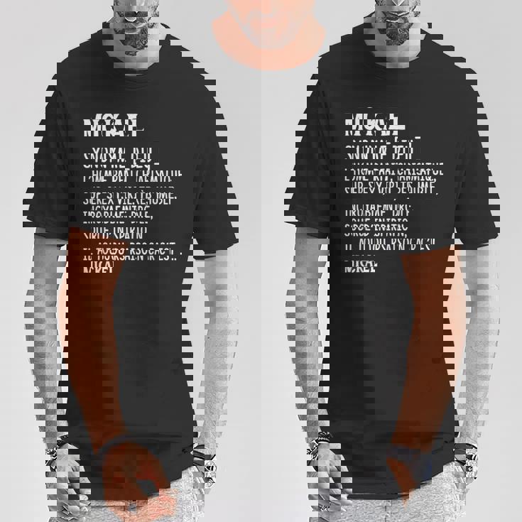 Homme Humour Prénom Personnalisé Mickael Définition T-Shirt Cadeaux drôles