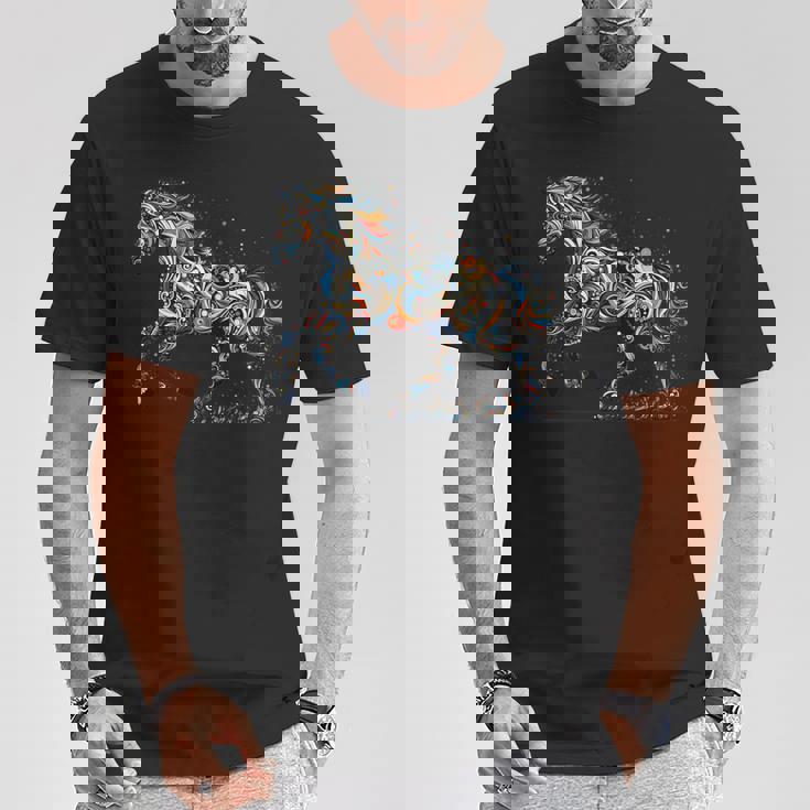 Horse Lover Majestic Horse 馬のグラフィック デザイン 長袖tシャツ Tシャツ 面白い贈り物