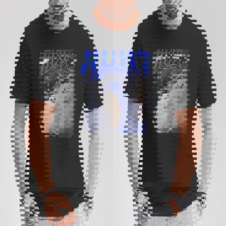 Huh ファニーダンクキャットミーム 女性&男性向け ヒンジなし グーフィーキャット Tシャツ 面白い贈り物