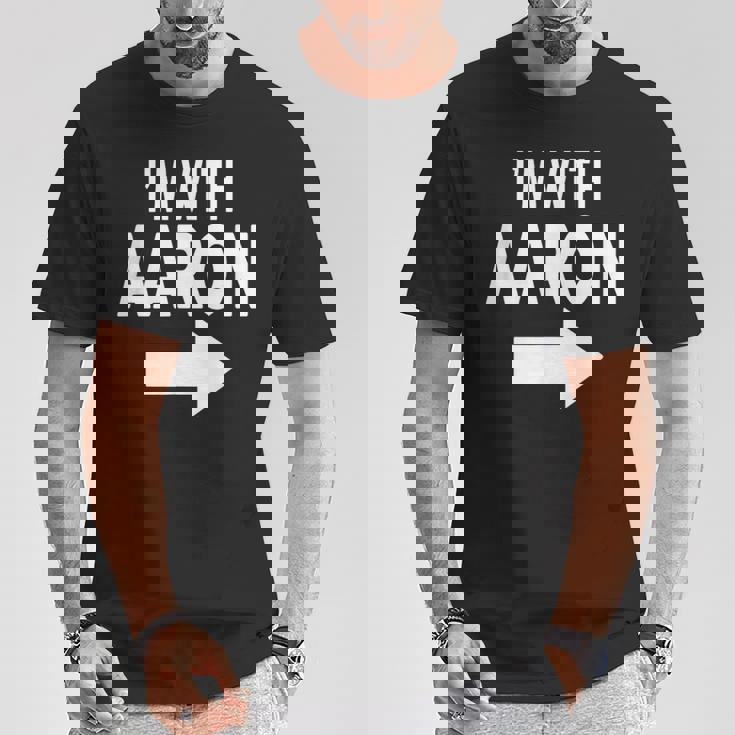 I'm With Aaron 名前 Aaron Tシャツ 面白い贈り物