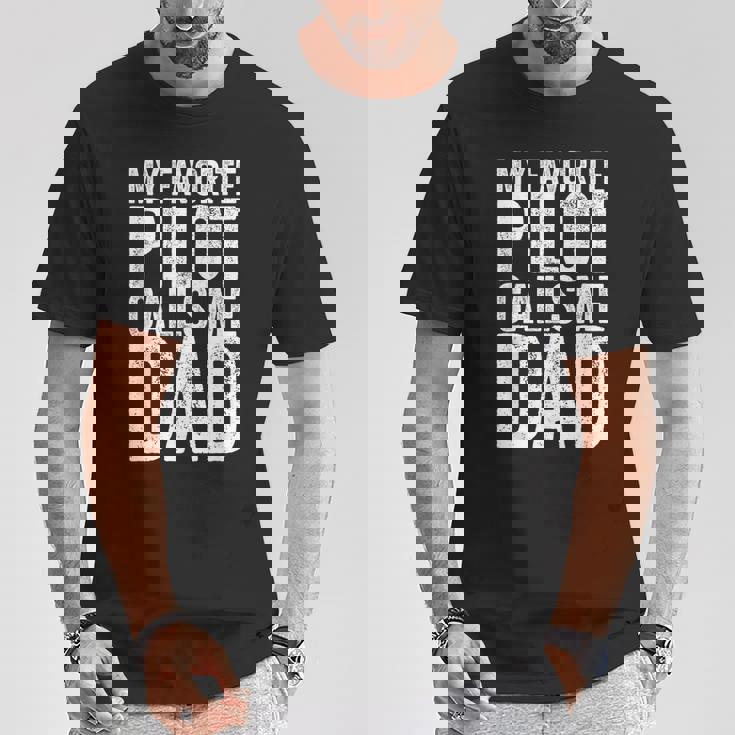 Il Mio Pilota Preferito Mi Chiama Papà Maglietta Regalos divertidos