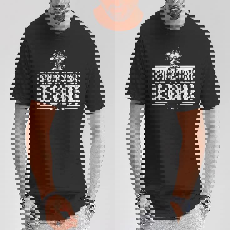 Je Peux Pas Jeuis De Garde Pompier Pompiers Drôle Humour T-Shirt Cadeaux drôles