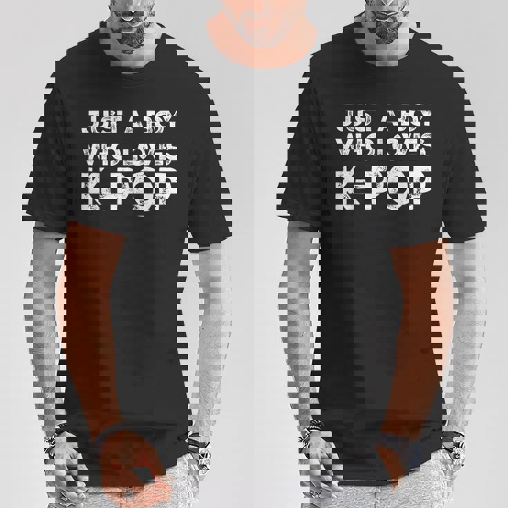Just A Boy Who Loves K-Pop Music Lover T-Shirt Unique Gifts