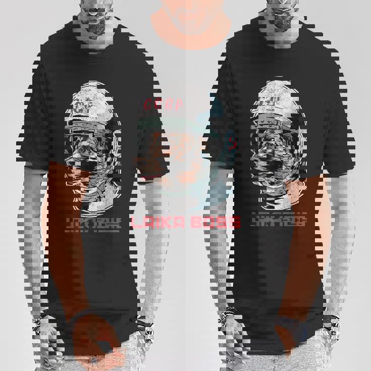 Laika Boss ヴィンテージ Cccp ソビエトロシアソ連宇宙犬 Tシャツ 面白い贈り物