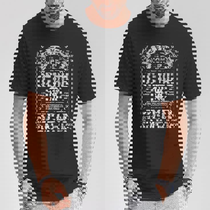 Las Leyendas Nacen En Octubre De 1980 45 Años Cumpleaños Camiseta unisex Regalos divertidos