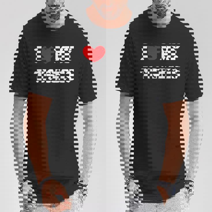 I Love My Tights タイツが大好き Tシャツ 面白い贈り物