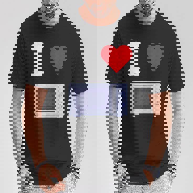 I Love 電子レンジ オーブン 料理 暖房 食品 キッチン 家電 Tシャツ 面白い贈り物