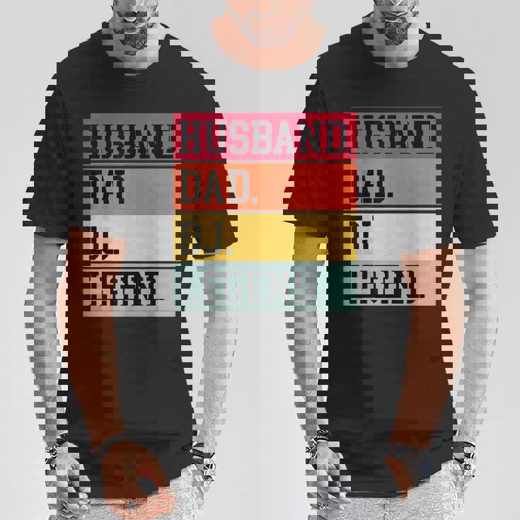 Marito Papà Dj Leggenda Divertente Dj Disc Music Lover Maglietta Regalos divertidos