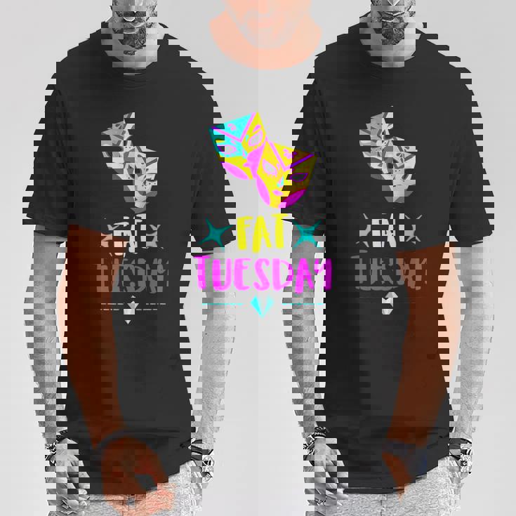 Martes Gordo Máscara Camisa Mardi Gras Para Hombre Camisa Mardi Gras Máscara Mardi Gras Camiseta unisex Regalos divertidos