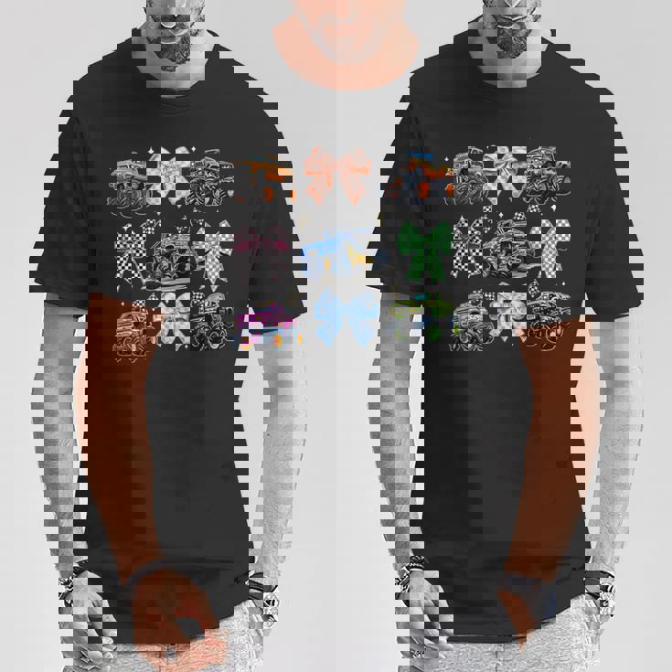 Monster Truck 4 Wheeler Offroad Girl Coquette Bow Pink Mom T-Shirt Unique Gifts