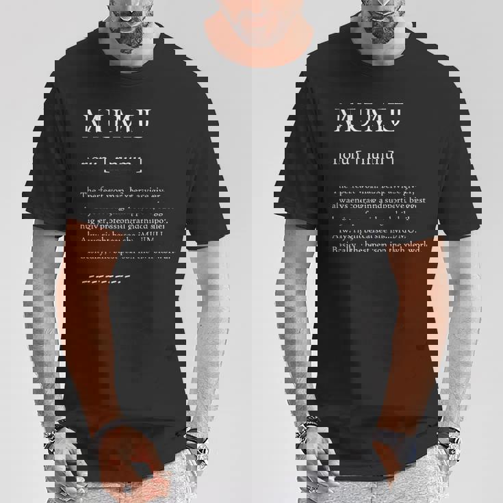 Mumu Definition おばあちゃん母の日パーティー Tシャツ 面白い贈り物