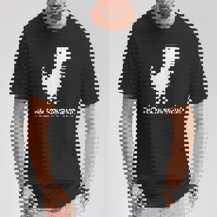 No Internet Dinosaur- No ConnectionChrome Brower Tシャツ 面白い贈り物