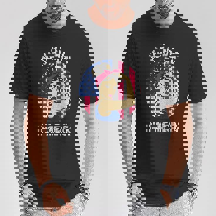 No Kings Vintage America No Kings In America T-Shirt Unique Gifts