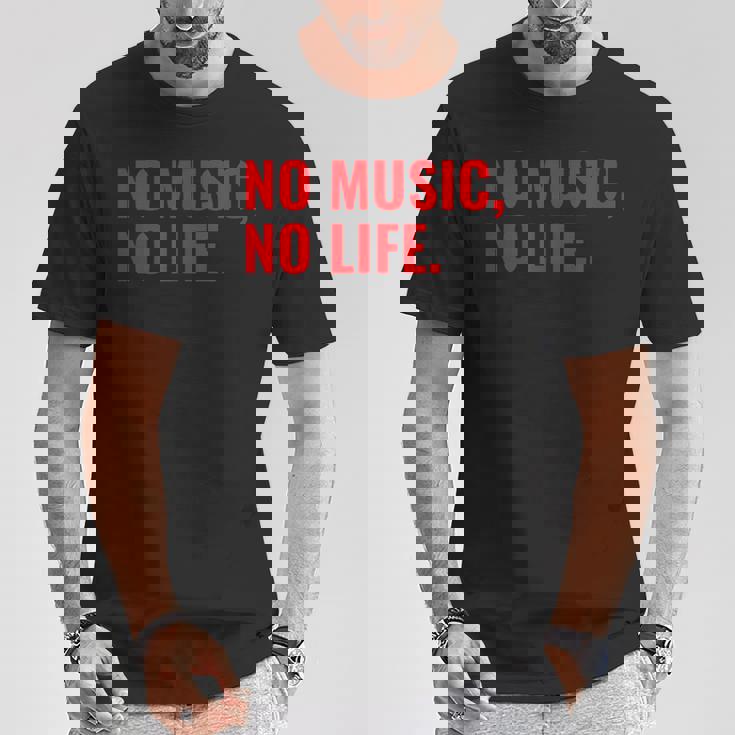 No Music No Life For All Music Lovers メンズレディース Tシャツ 面白い贈り物