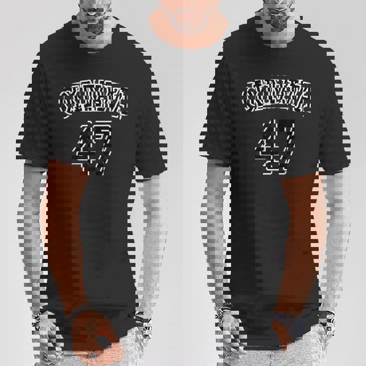 Okinawa 沖縄 47【アイラブ】ユニフォーム風【47都道府県】ジモtティ グッズ お土産 面白い かっこいい Tシャツ 面白い贈り物