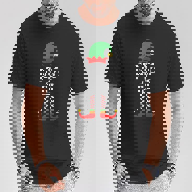 Papa Elf Familienoutfit Familie Partnerlook Weihnachten T-Shirt Lustige Geschenke