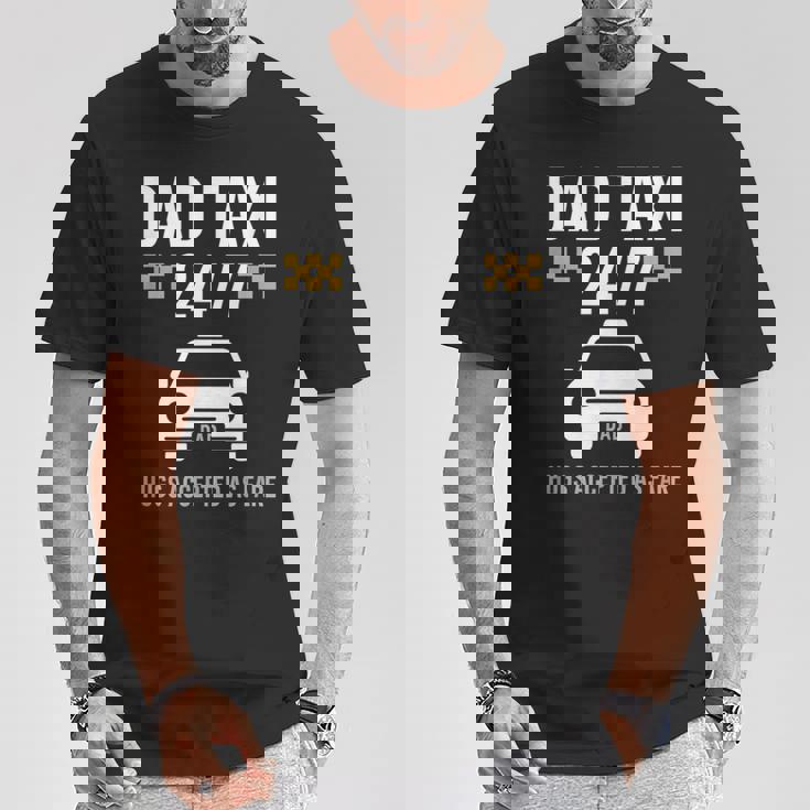 Papà Taxi 247 Abbracci Accettati Tariffa Grafica Maglietta Regalos divertidos