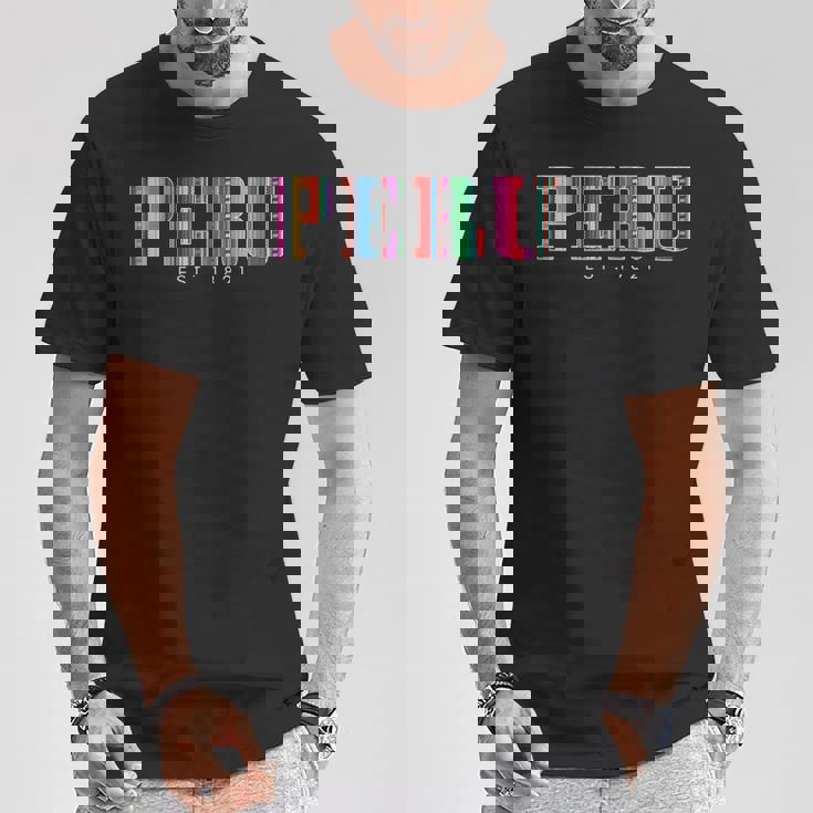 Peru Est 1821 ペルー風 ルーツ プライド ビンテージ ペルー風 Tシャツ 面白い贈り物