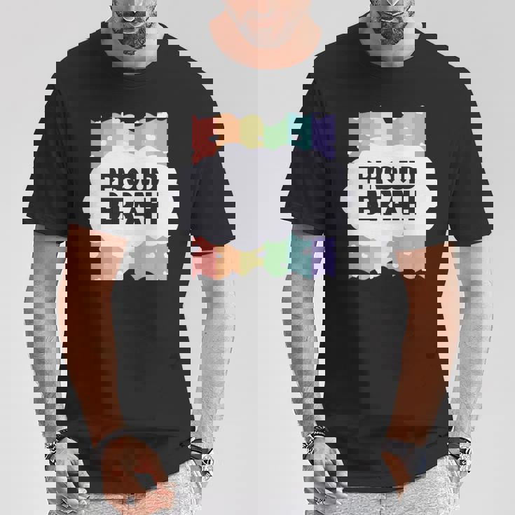 Proud Brah ゲイプライドフラッグ ジェンダー平等 パステルブラ 長袖tシャツ Tシャツ 面白い贈り物