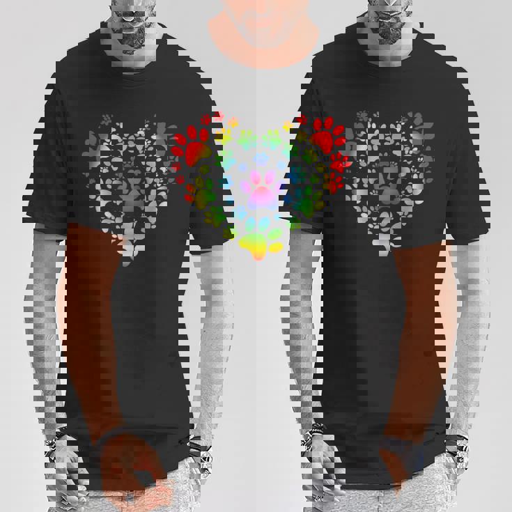 Rainbow Lgbt 猫愛好家 犬 恋人 猫 母 犬 パパ バレンタイン Tシャツ 面白い贈り物