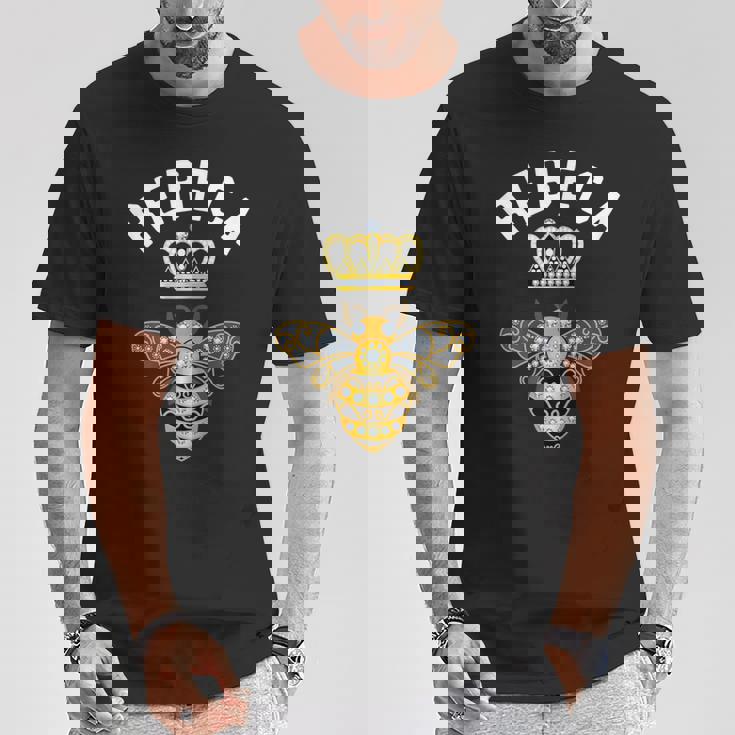 Rebeca Nombre Rebeca Regalos De Cumpleaños Reina Corona Abeja Rebeca Camiseta unisex Regalos divertidos