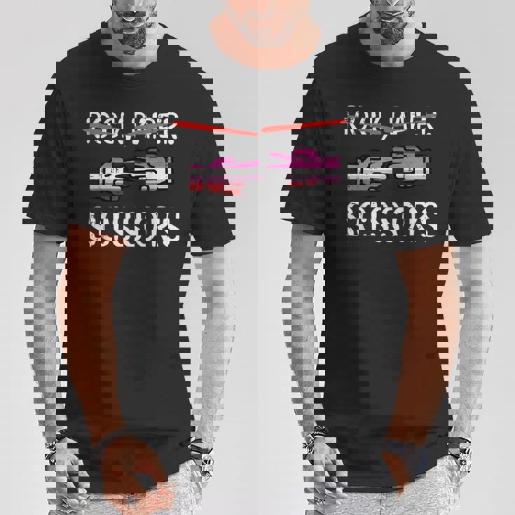 Rock Paper Tijeras Lesbianas Orgullo Bandera Lgbtq Es Camiseta unisex Regalos divertidos