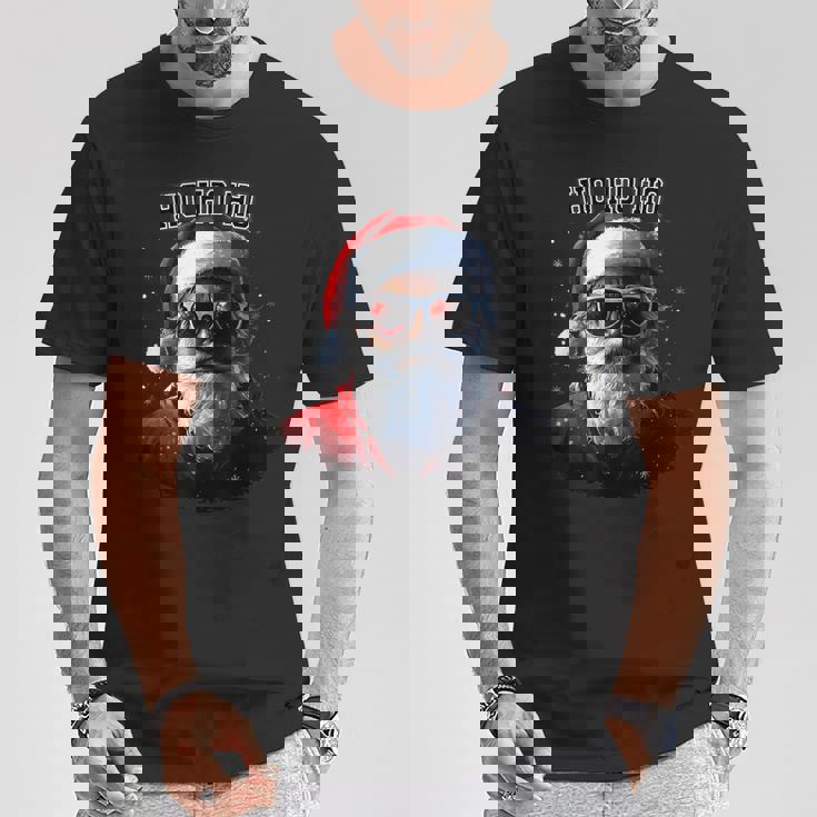 Sarkastischer Cooler Weihnachtsmann Mitonnenbrille Undchnee Weihnachten T-Shirt Lustige Geschenke