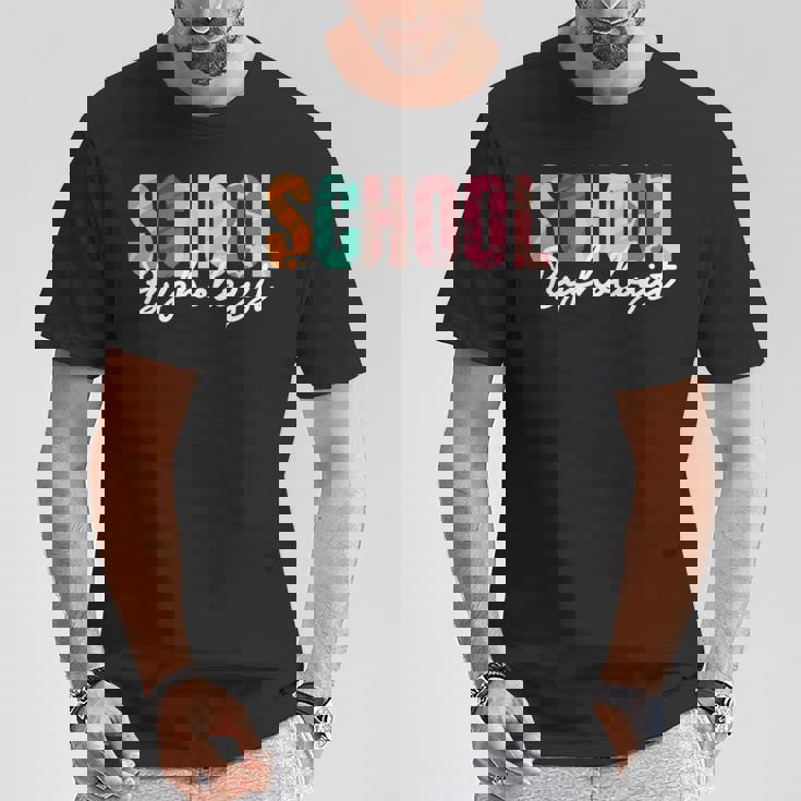 School Psychologist Rainbow Psychology Teacher T-Shirt Unique Gifts