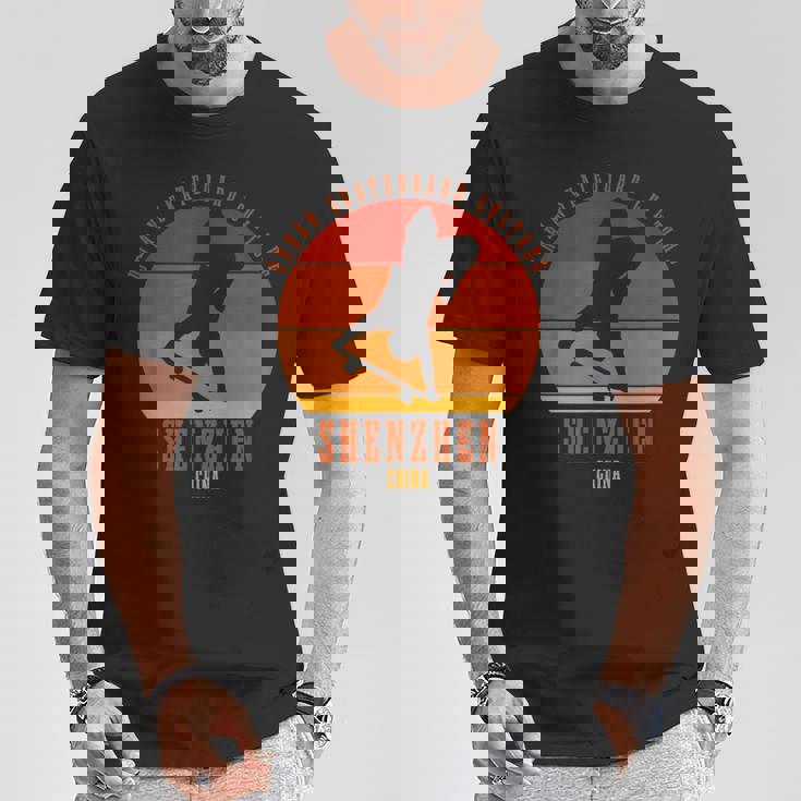 Shenzhen China スケートボーダーアーバン スケートボード Tシャツ 面白い贈り物