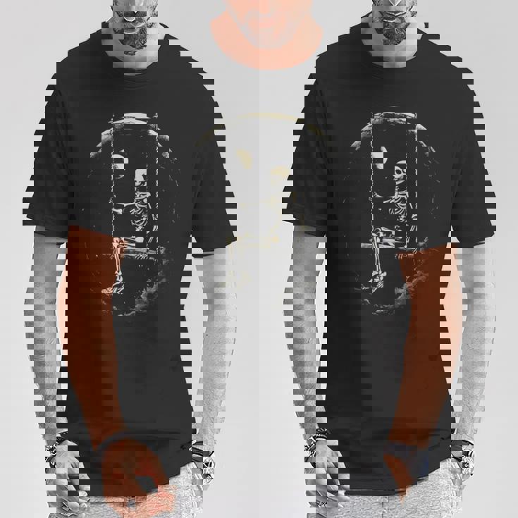 Squelettee Balançantur La Lune T-Shirt Cadeaux drôles