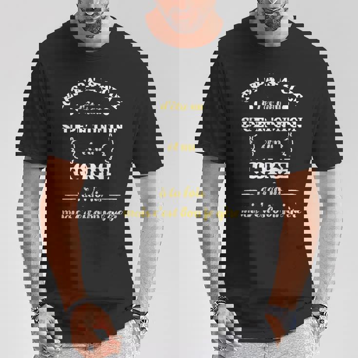 Super Tonton Corse Humour Corsica Homme Humoristique T-Shirt Cadeaux drôles