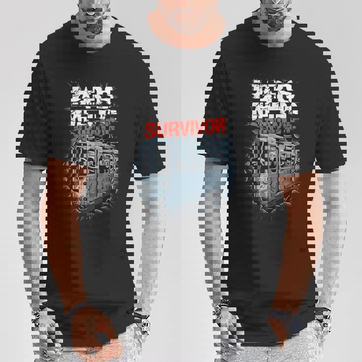 Superviviente Del Metro De Parísupervivienteuperpoblado Humor Tren Francia Camiseta unisex Regalos divertidos
