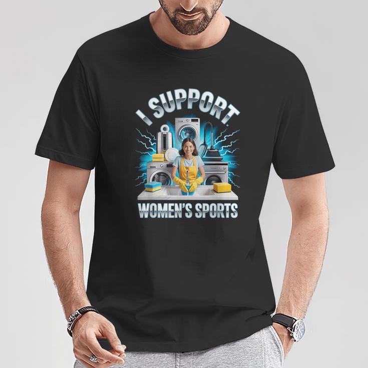 I Support Women's Sports Unwearable Aduld Humor Bootleg T-Shirt Personalized Gifts