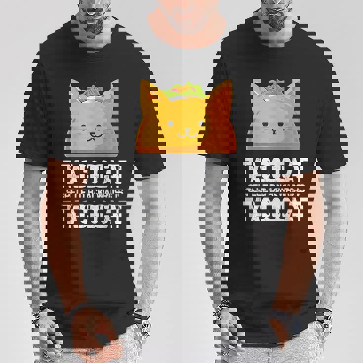 Tacocatpelled Backwards Is Tacocat ファニータコスキャットギフト Tシャツ 面白い贈り物